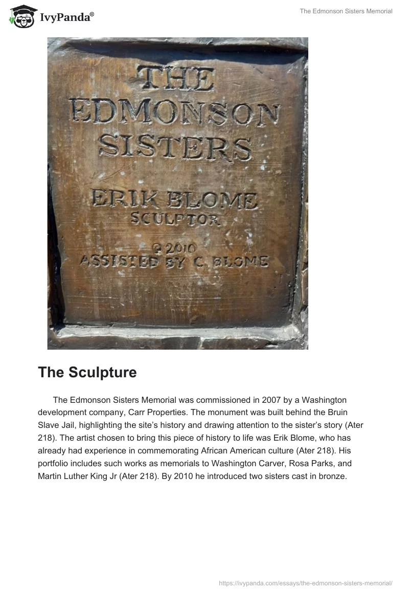 The Edmonson Sisters Memorial. Page 2