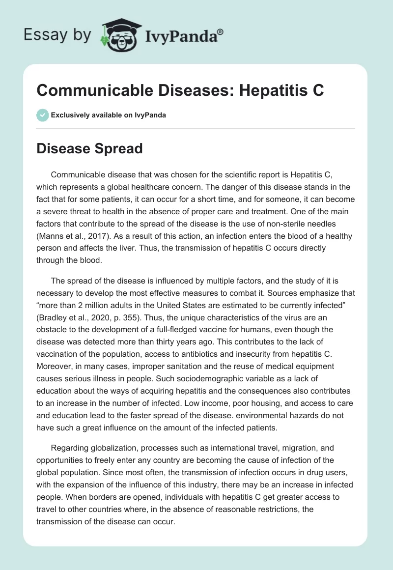 Communicable Diseases: Hepatitis C. Page 1