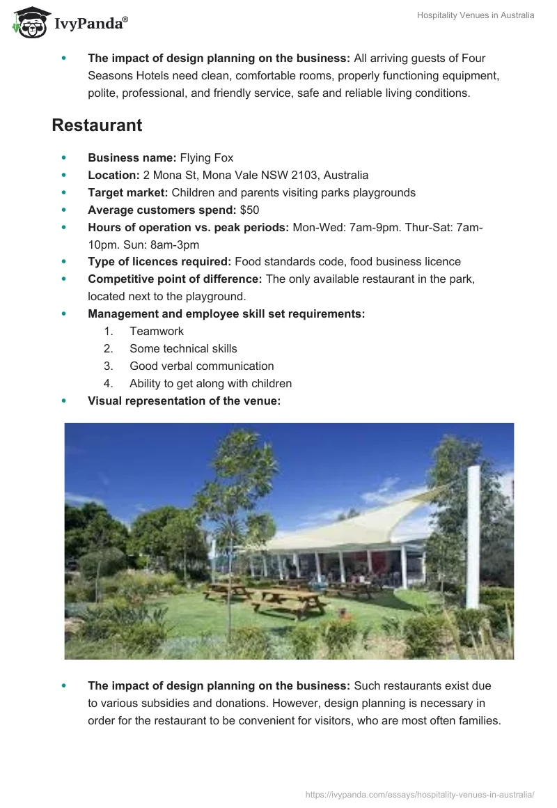 Hospitality Venues in Australia. Page 3