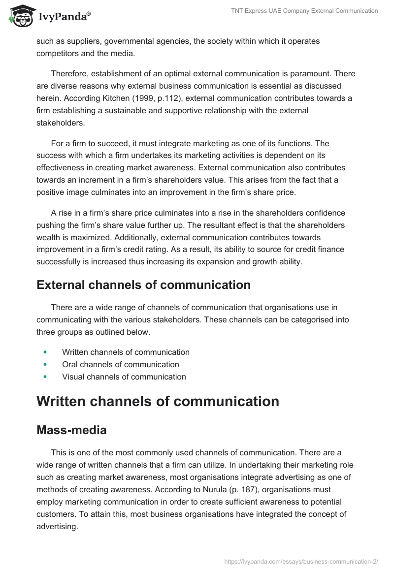 TNT Express UAE Company External Communication. Page 4
