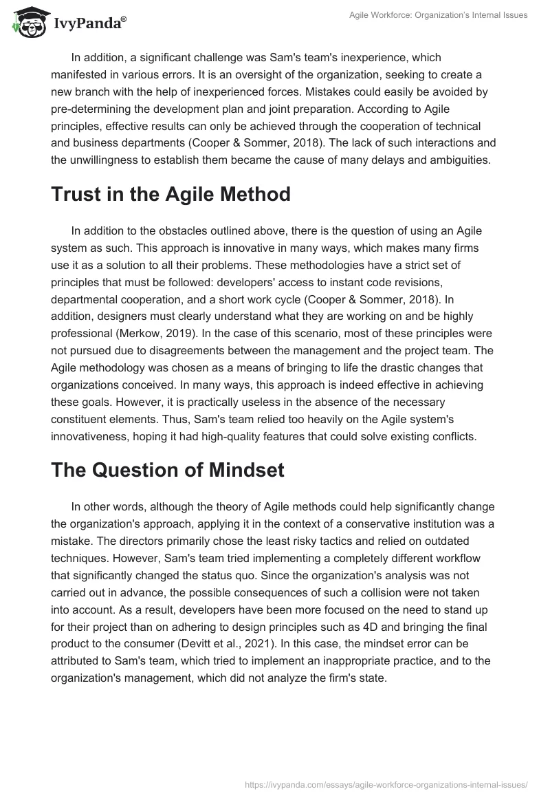 Agile Workforce: Organization’s Internal Issues. Page 2