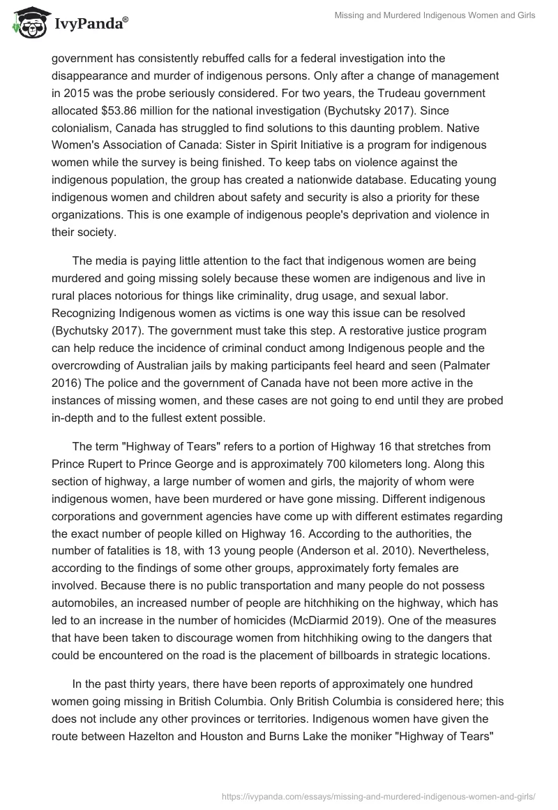 Missing and Murdered Indigenous Women and Girls. Page 3