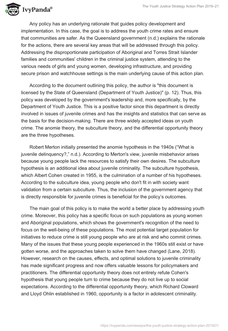 The Youth Justice Strategy Action Plan 2019–21. Page 2