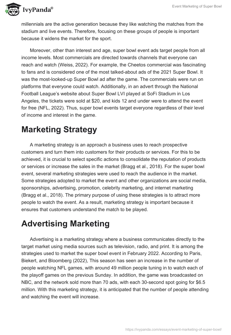 Event Marketing of Super Bowl. Page 2