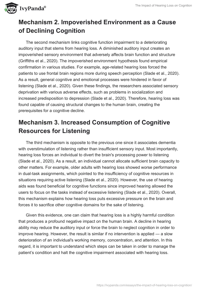The Impact of Hearing Loss on Cognition. Page 3