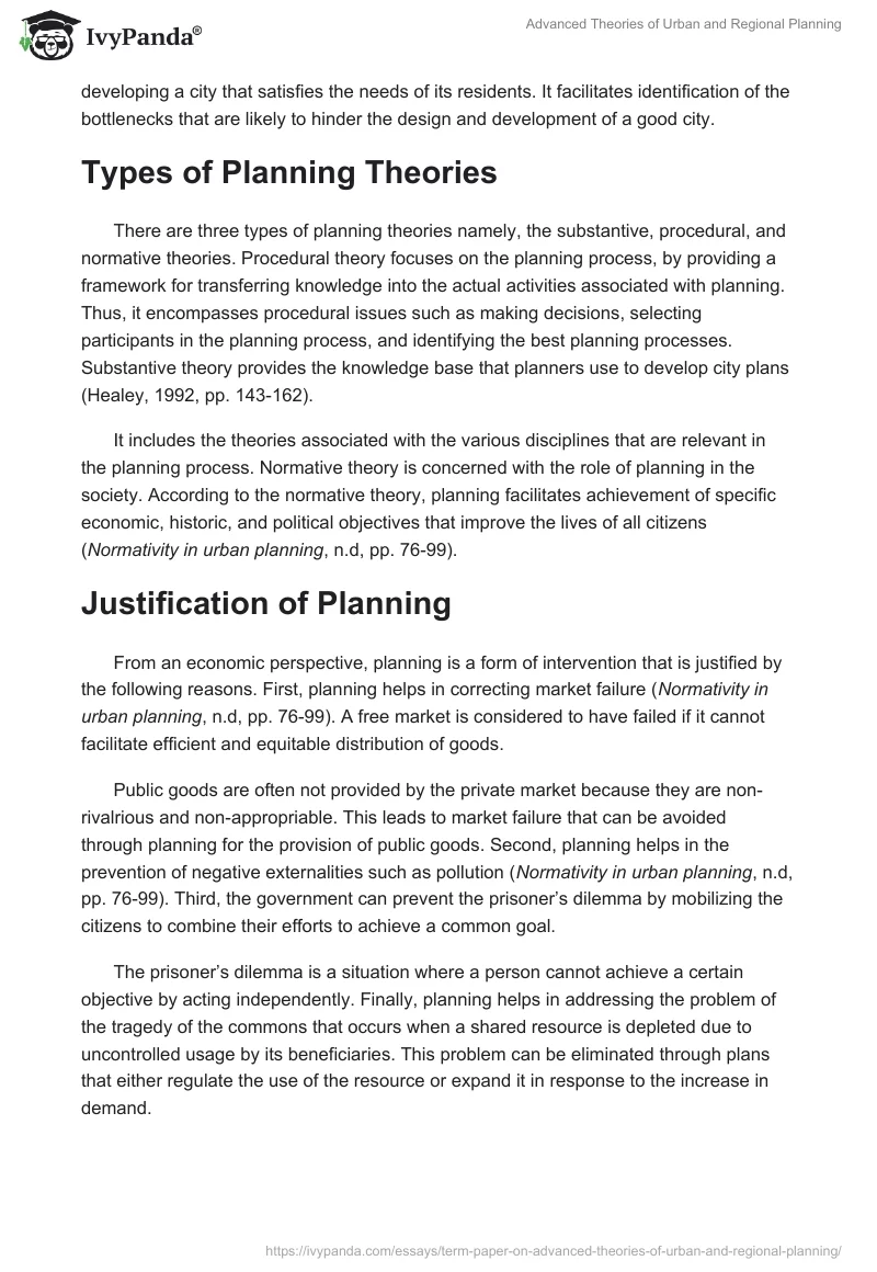 Advanced Theories of Urban and Regional Planning. Page 2