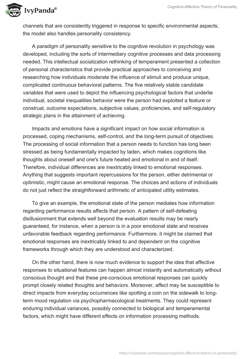 Cognitive-Affective Theory of Personality. Page 3