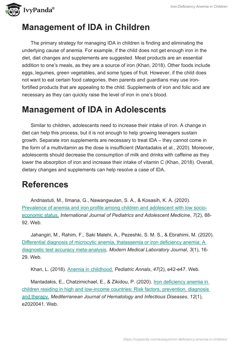 Iron-Deficiency Anemia in Children. Page 3
