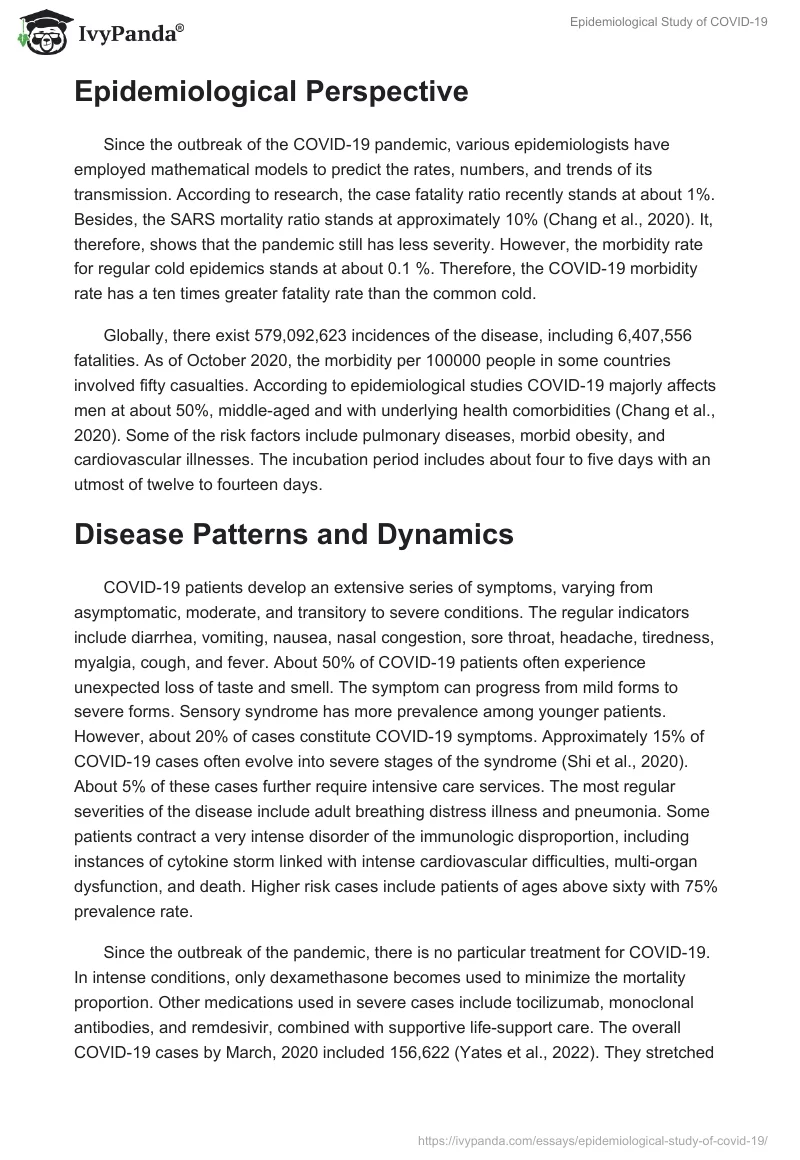 Epidemiological Study of COVID-19. Page 2