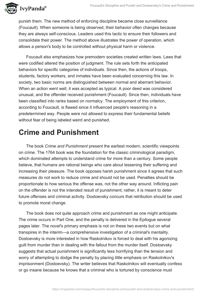 Foucault's "Discipline and Punish" and Dostoevsky's "Crime and Punishment". Page 4