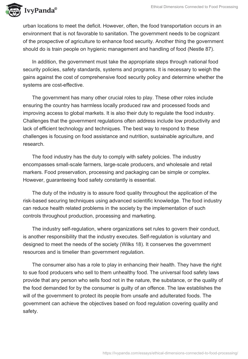 Ethical Dimensions Connected to Food Processing. Page 3