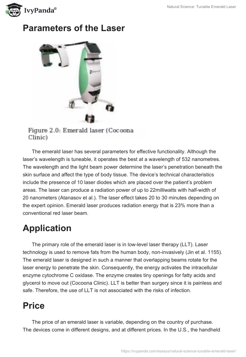 Natural Science: Tunable Emerald Laser. Page 2