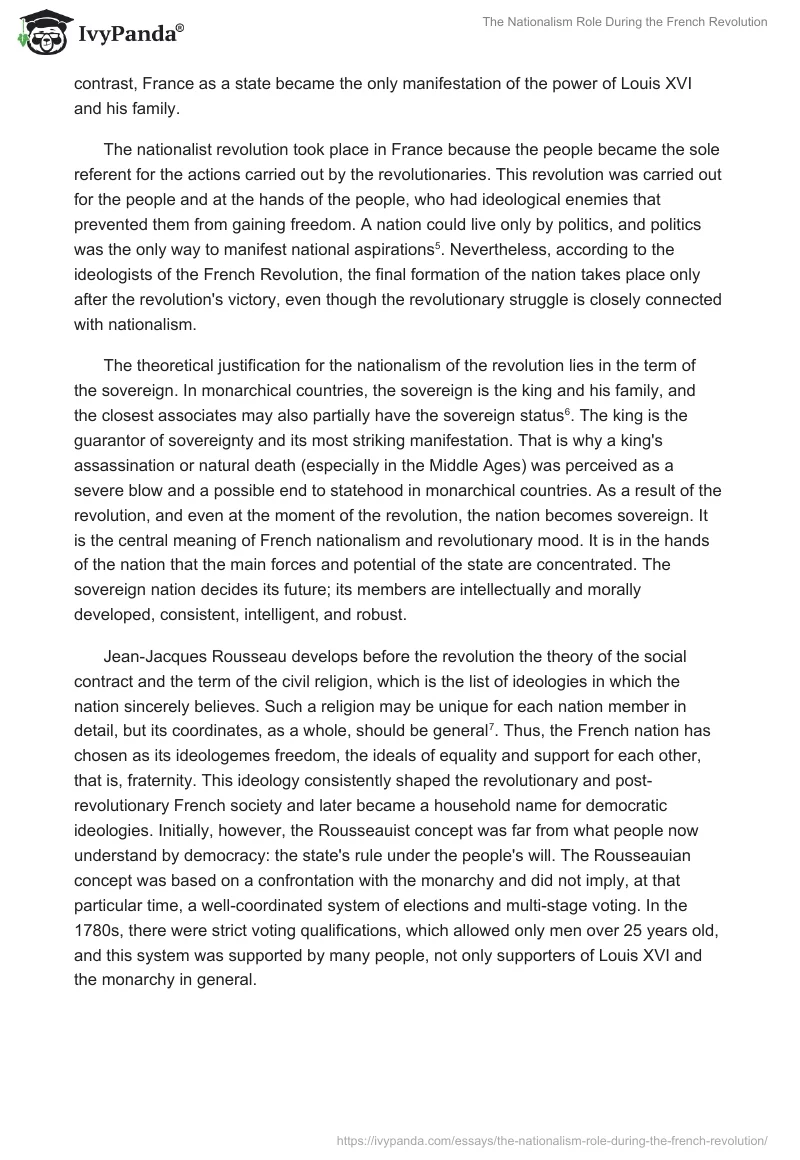The Nationalism Role During the French Revolution. Page 3
