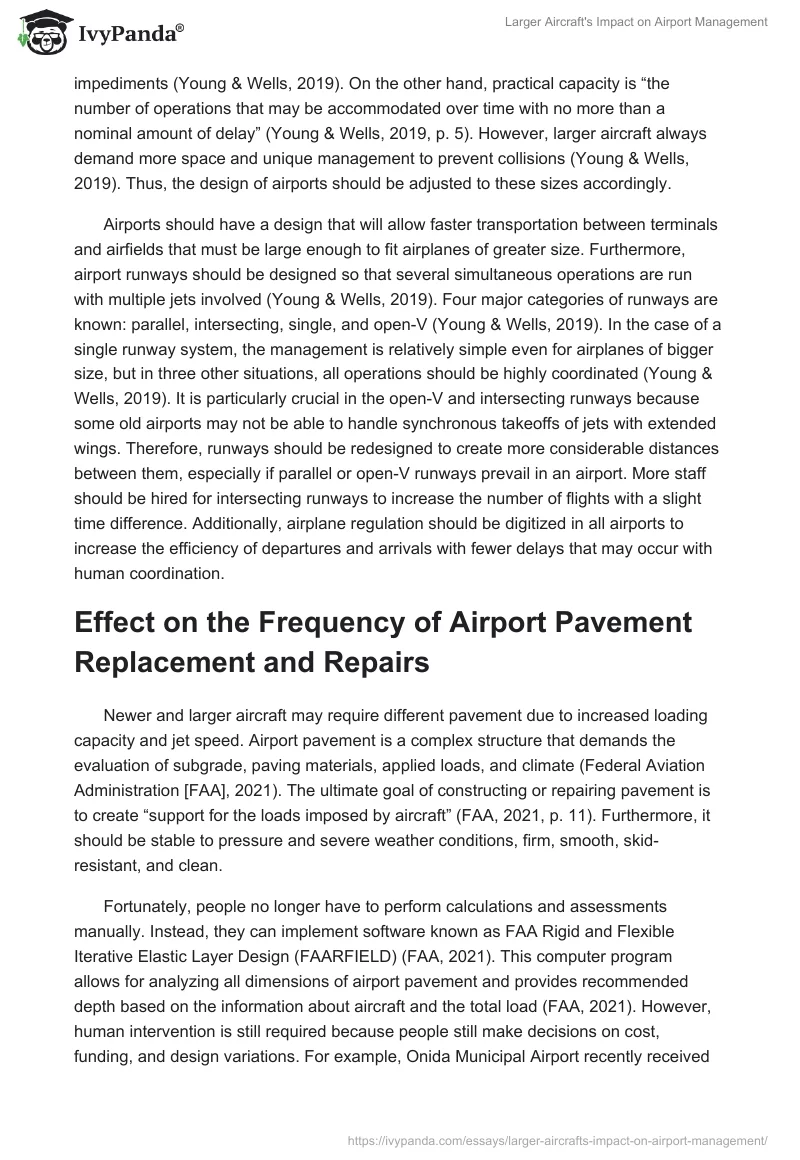Larger Aircraft's Impact on Airport Management. Page 2