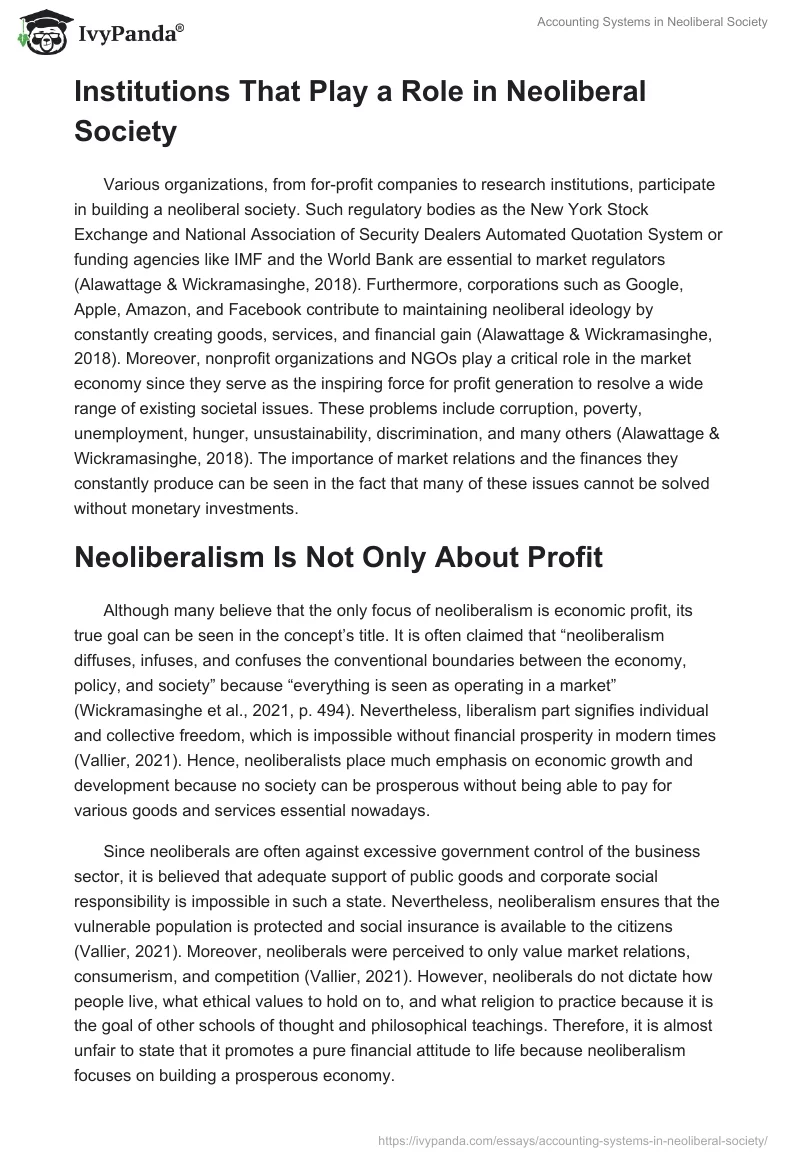 Accounting Systems in Neoliberal Society. Page 4