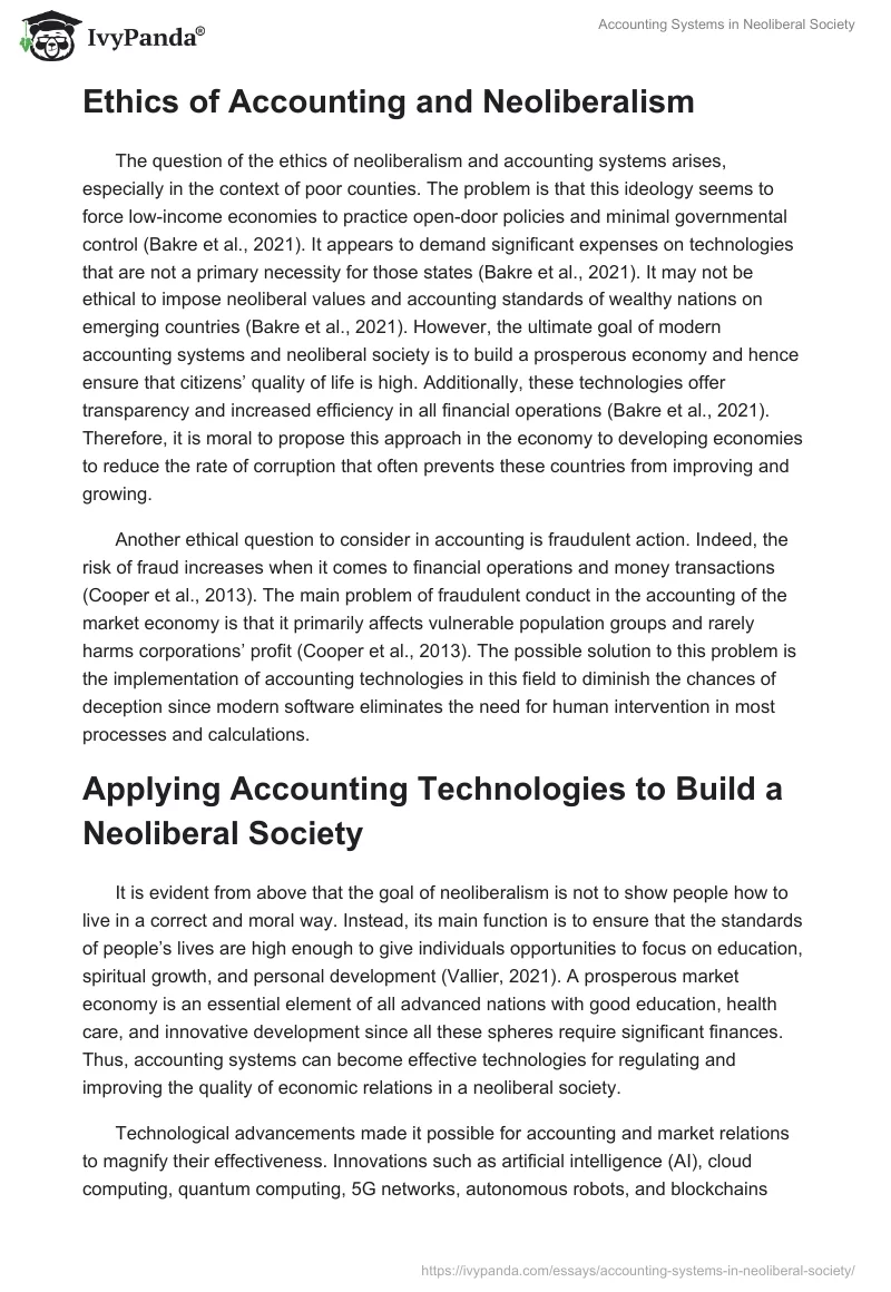 Accounting Systems in Neoliberal Society. Page 5