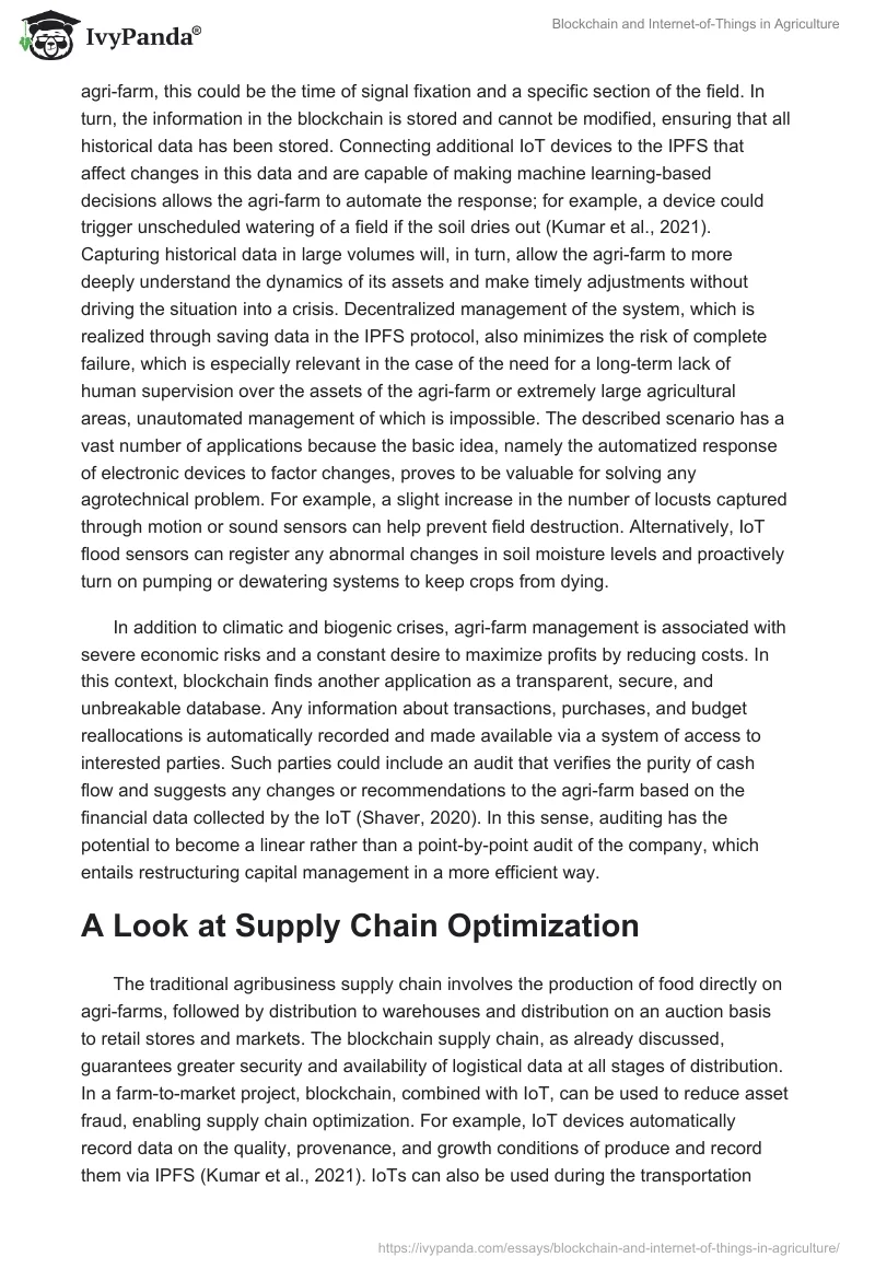 Blockchain and Internet-of-Things in Agriculture. Page 4