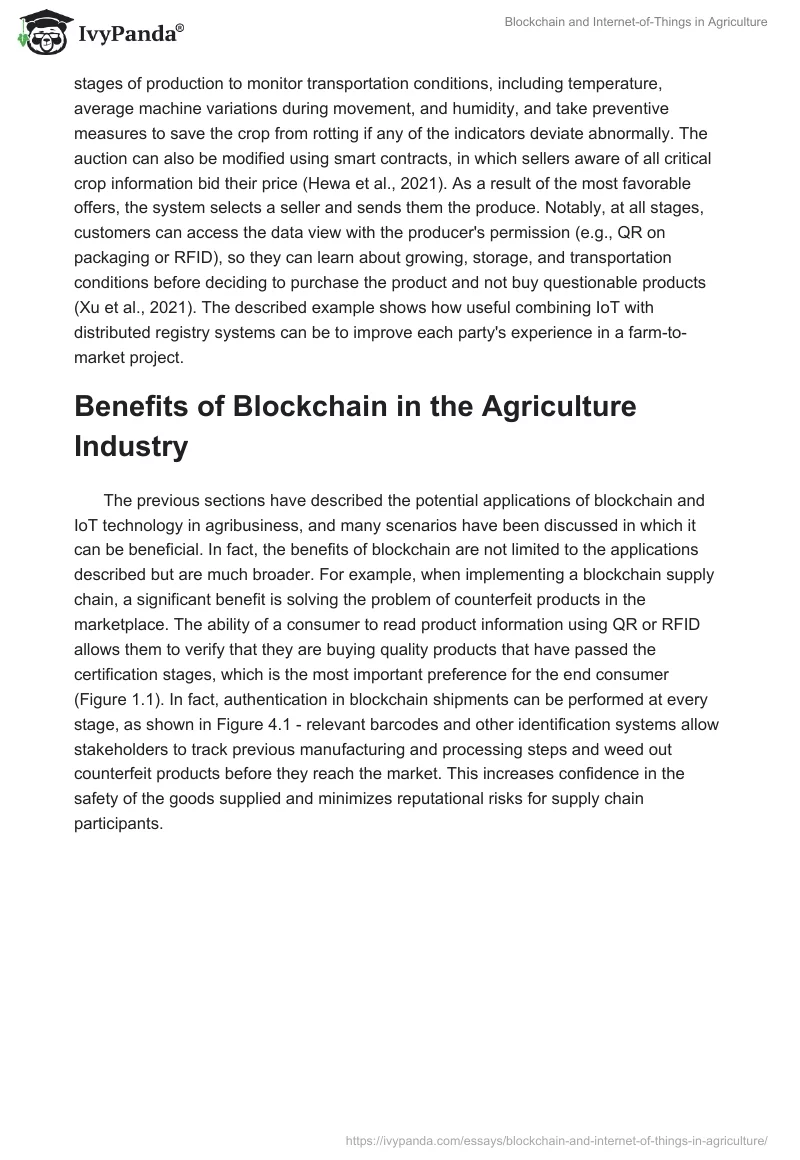 Blockchain and Internet-of-Things in Agriculture. Page 5