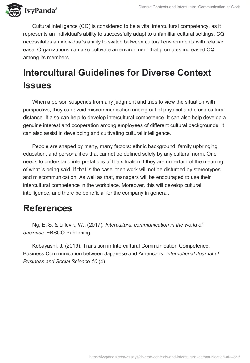 Diverse Contexts and Intercultural Communication at Work. Page 3