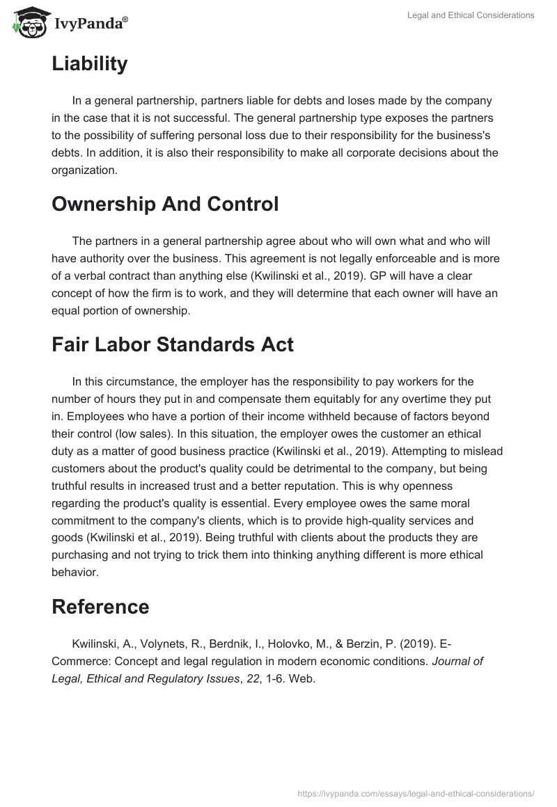 Legal and Ethical Considerations. Page 2