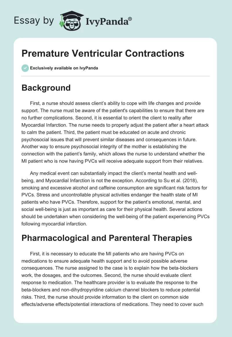 Premature Ventricular Contractions. Page 1
