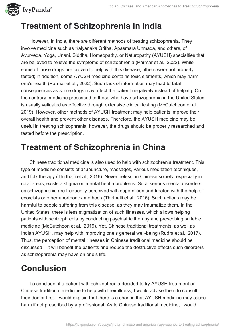 Indian, Chinese, and American Approaches to Treating Schizophrenia. Page 2
