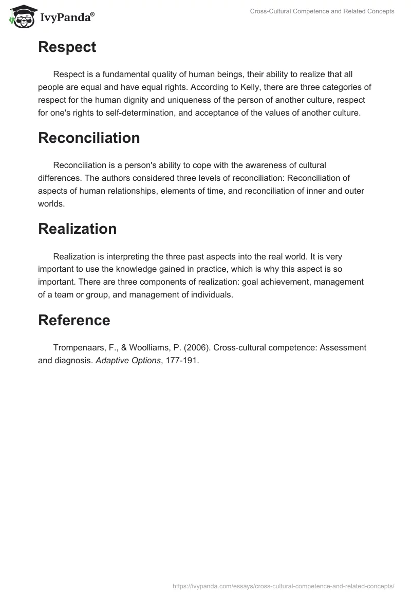 Cross-Cultural Competence and Related Concepts. Page 2