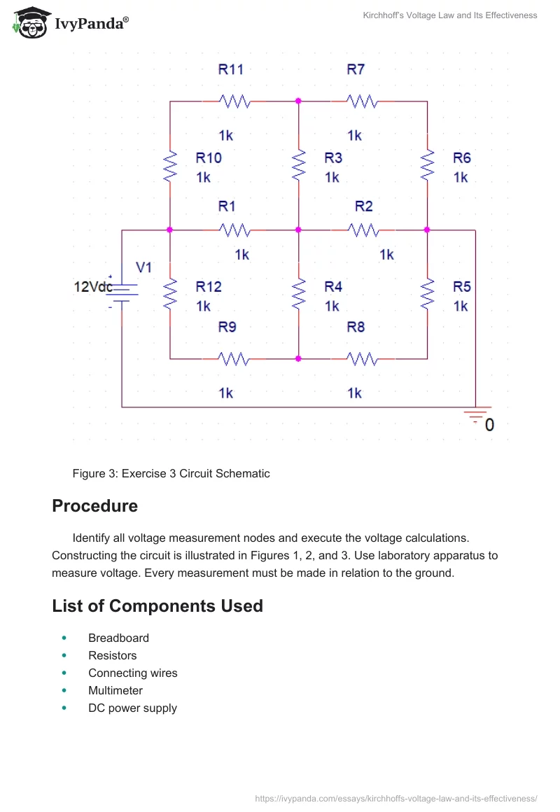 Kirchhoff’s Voltage Law and Its Effectiveness. Page 3