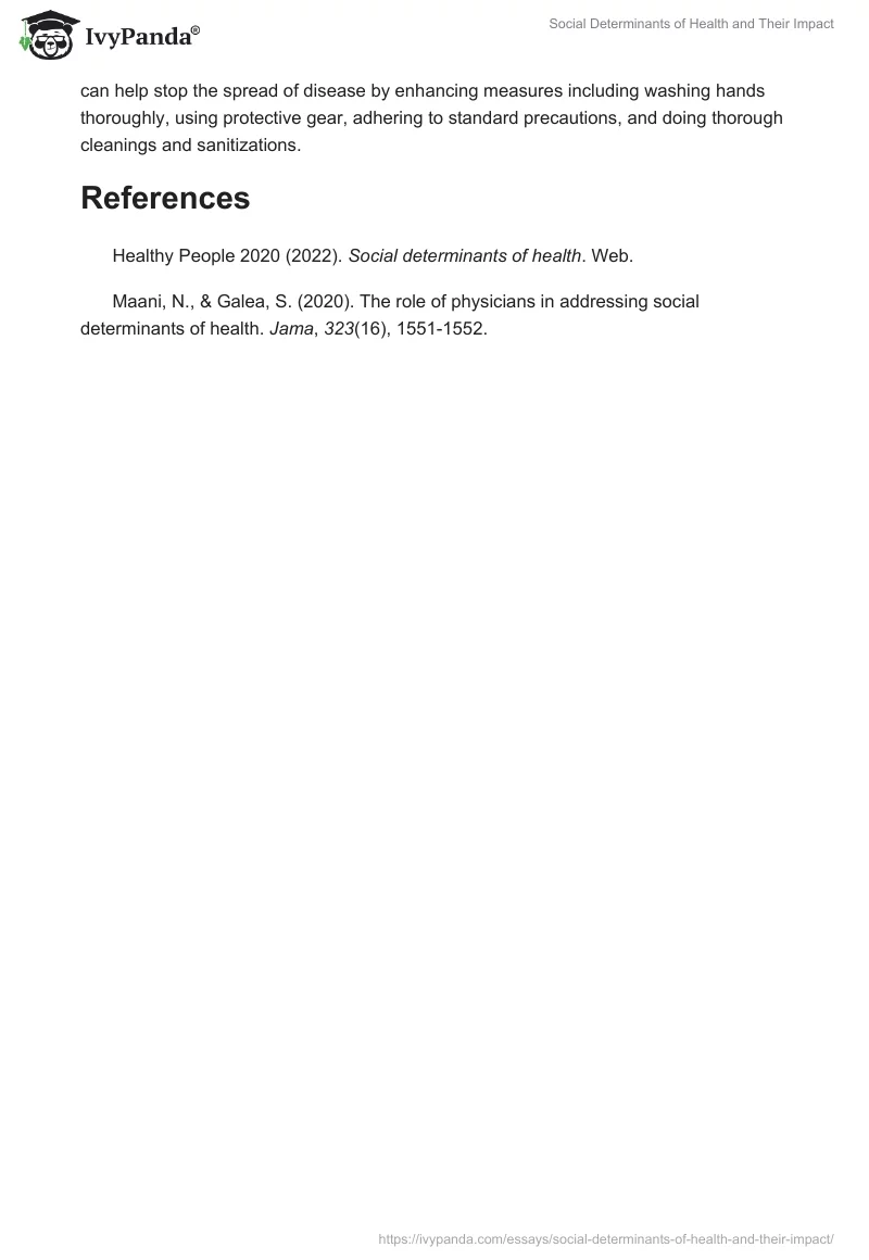Social Determinants of Health and Their Impact. Page 2