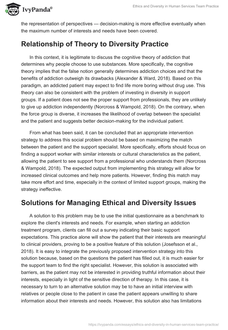Ethics and Diversity in Human Services Team Practice. Page 3