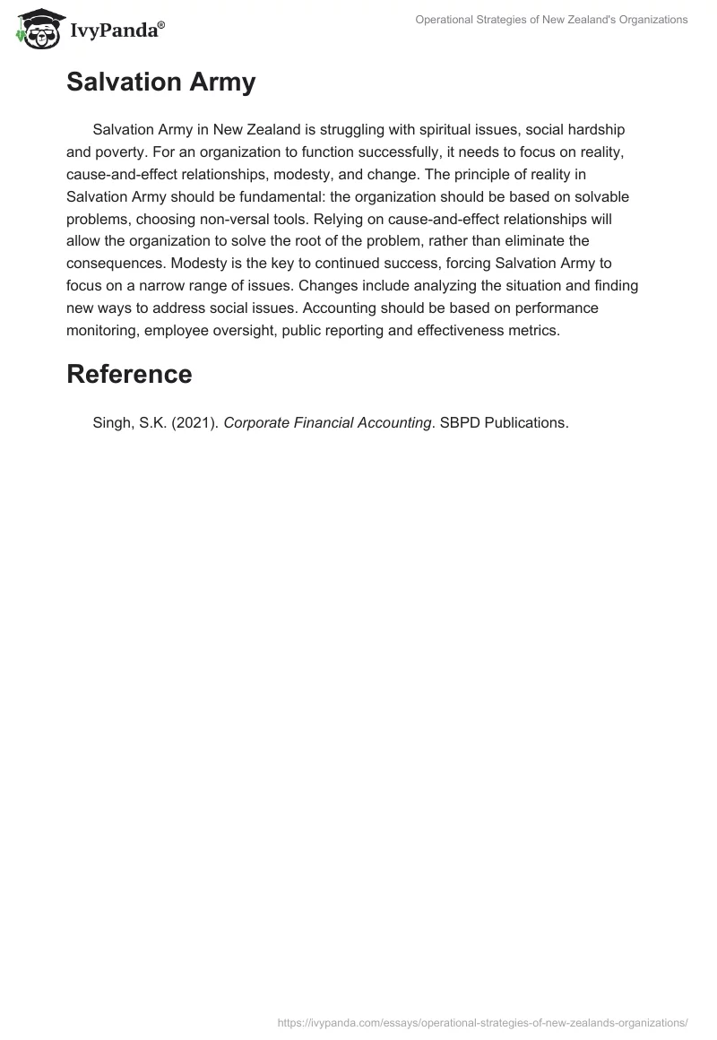 Operational Strategies of New Zealand's Organizations. Page 2