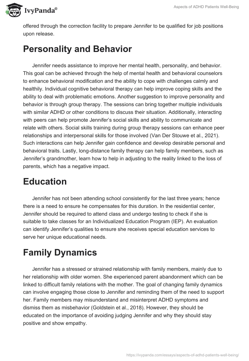 Aspects of ADHD Patients Well-Being. Page 2