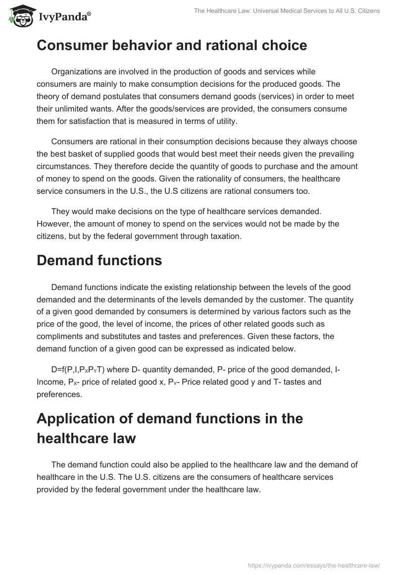 The Healthcare Law: Universal Medical Services to All U.S. Citizens. Page 4