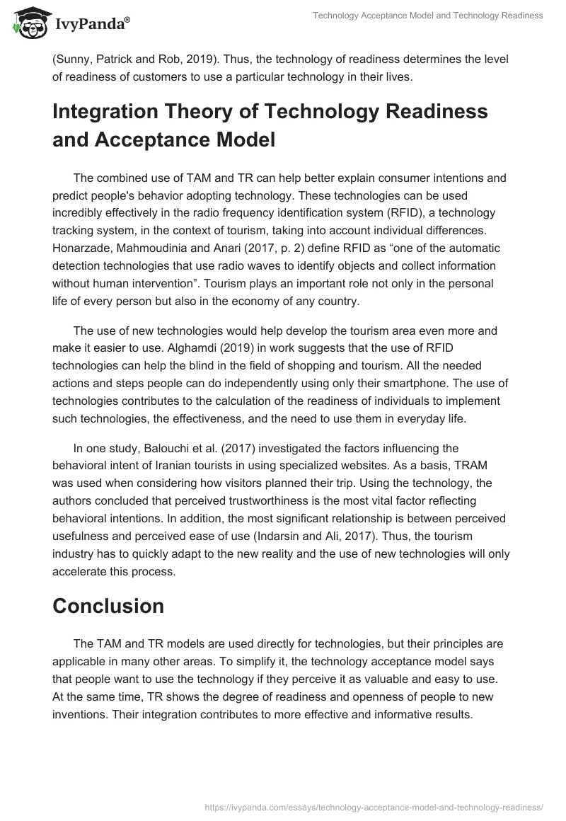 Technology Acceptance Model and Technology Readiness. Page 2