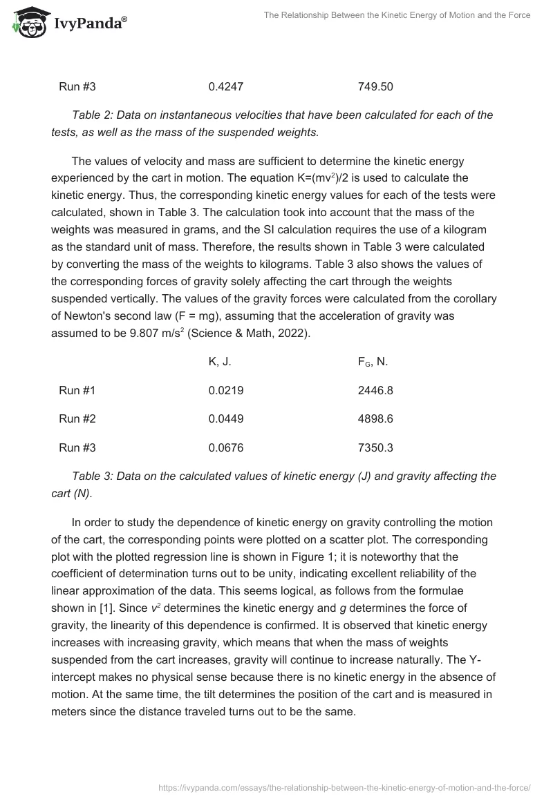 The Relationship Between the Kinetic Energy of Motion and the Force. Page 2