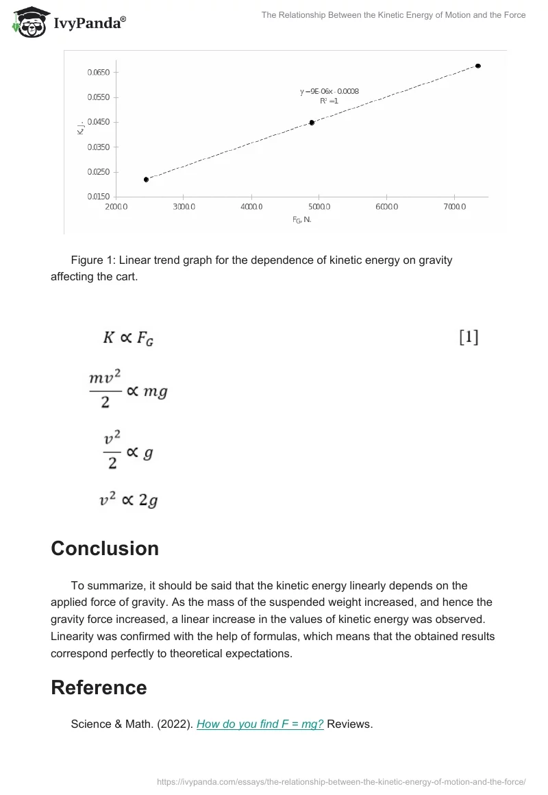 The Relationship Between the Kinetic Energy of Motion and the Force. Page 3