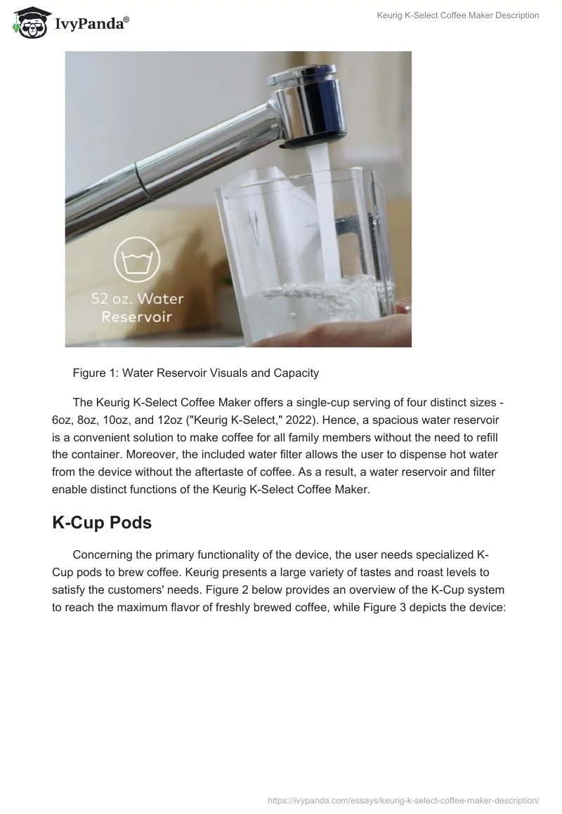 Keurig K-Select Coffee Maker Description. Page 2