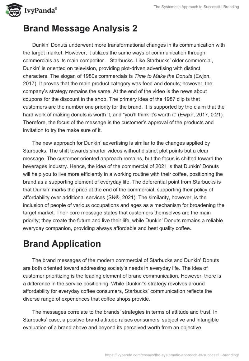 The Systematic Approach to Successful Branding. Page 3