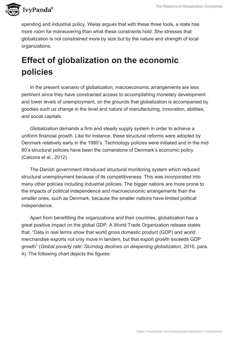 The Reasons of Globalization Companies. Page 4