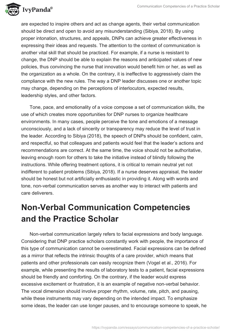 Communication Competencies of a Practice Scholar. Page 2