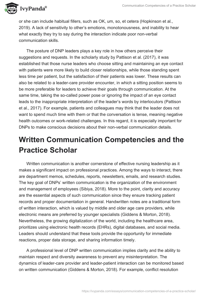 Communication Competencies of a Practice Scholar. Page 3