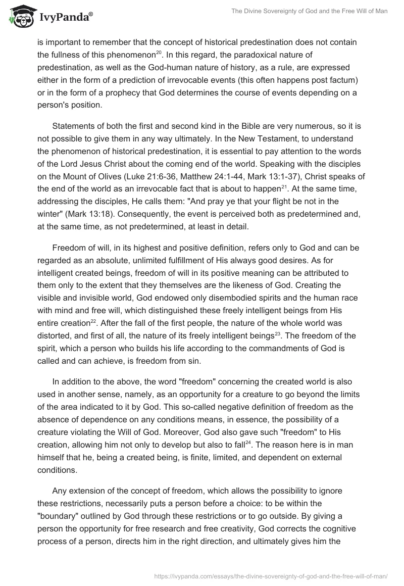 The Divine Sovereignty of God and the Free Will of Man. Page 4
