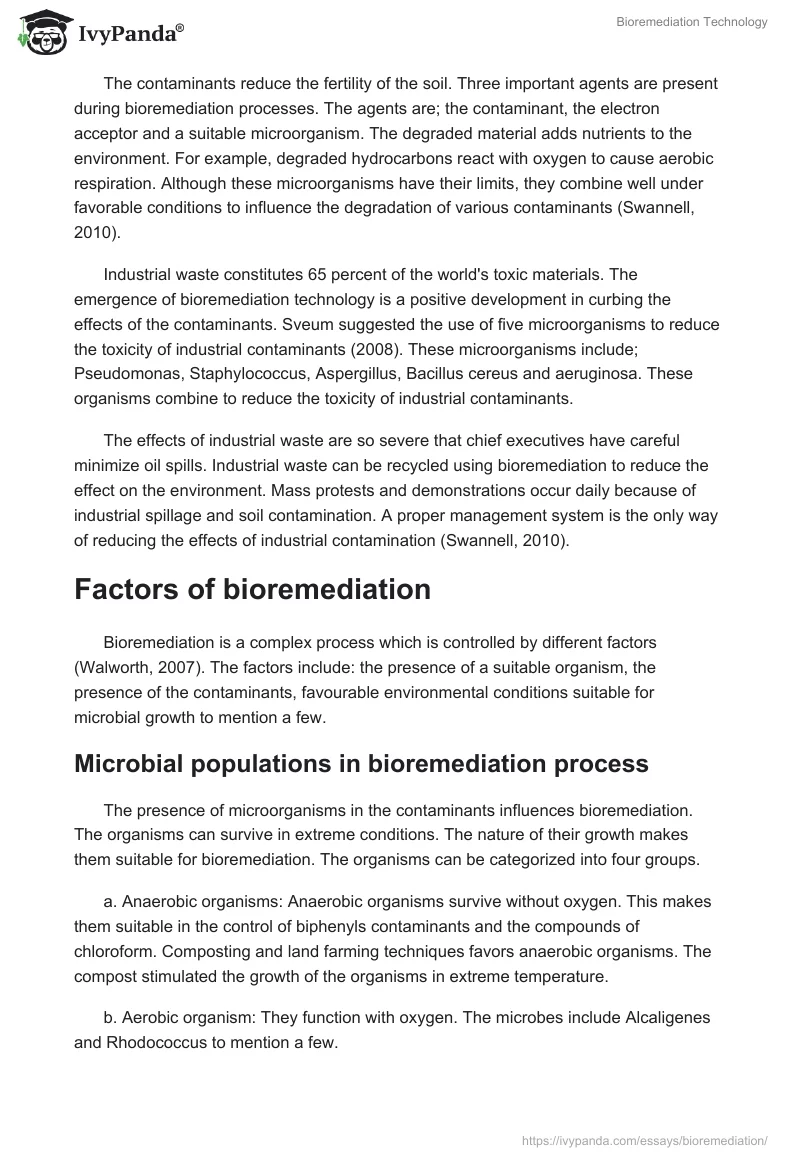 Bioremediation Technology. Page 2