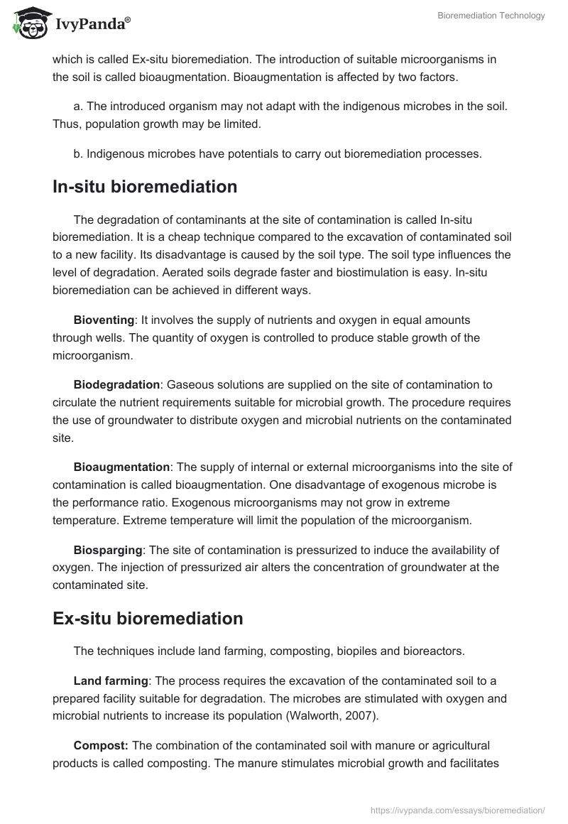 Bioremediation Technology. Page 4