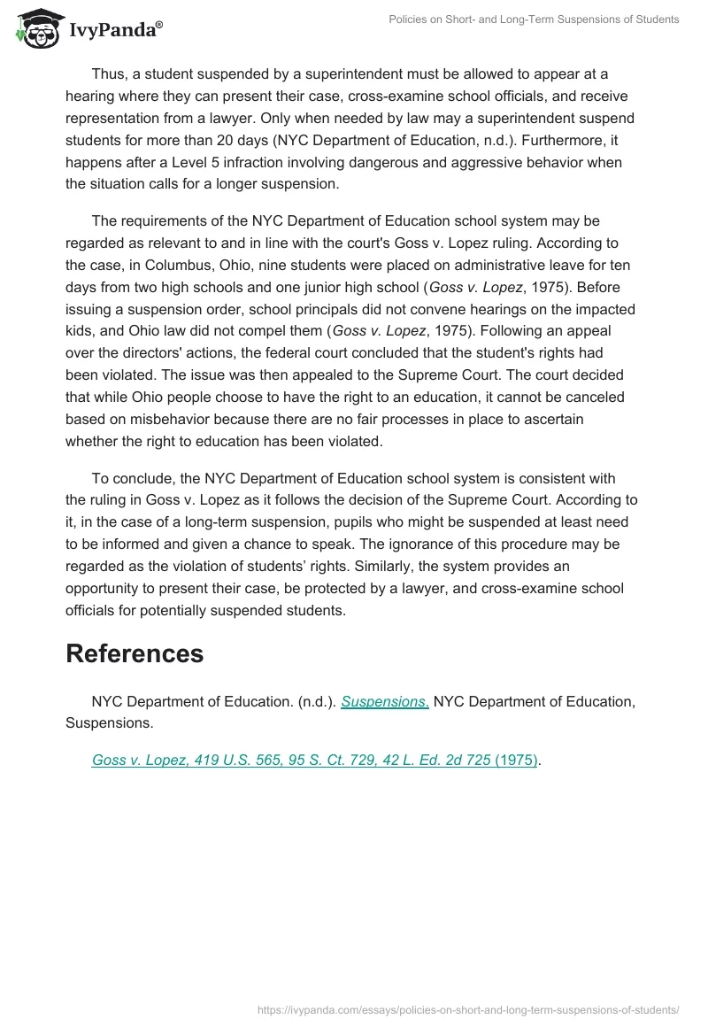 Policies on Short- and Long-Term Suspensions of Students. Page 2