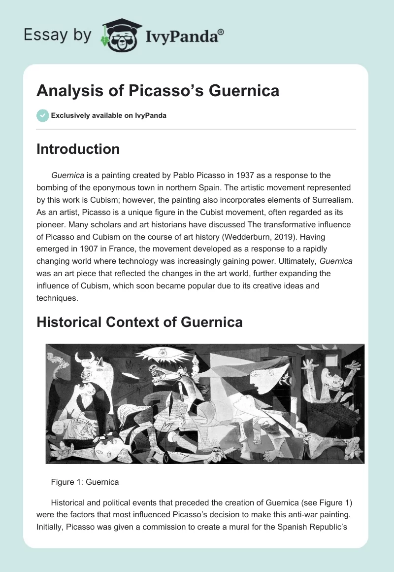 Analysis of Picasso’s "Guernica". Page 1