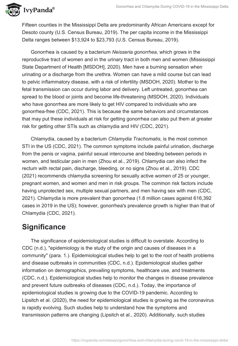 Gonorrhea and Chlamydia During COVID-19 in the Mississippi Delta. Page 2