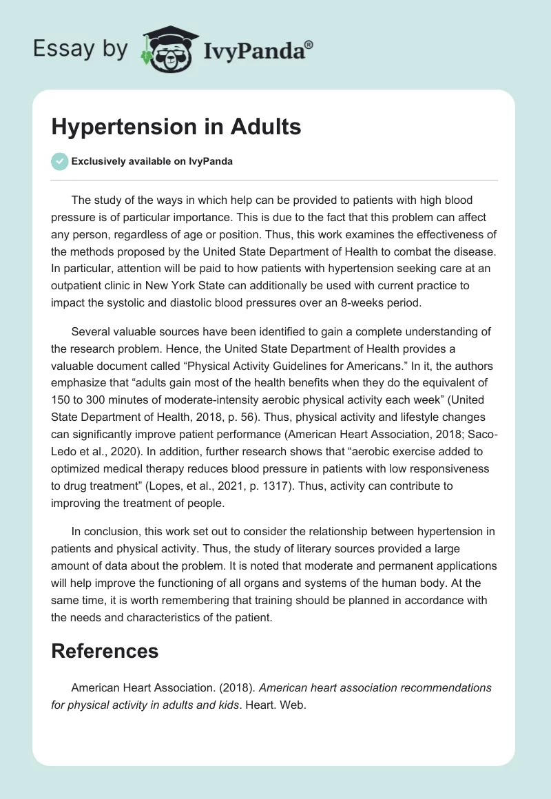 Hypertension in Adults. Page 1