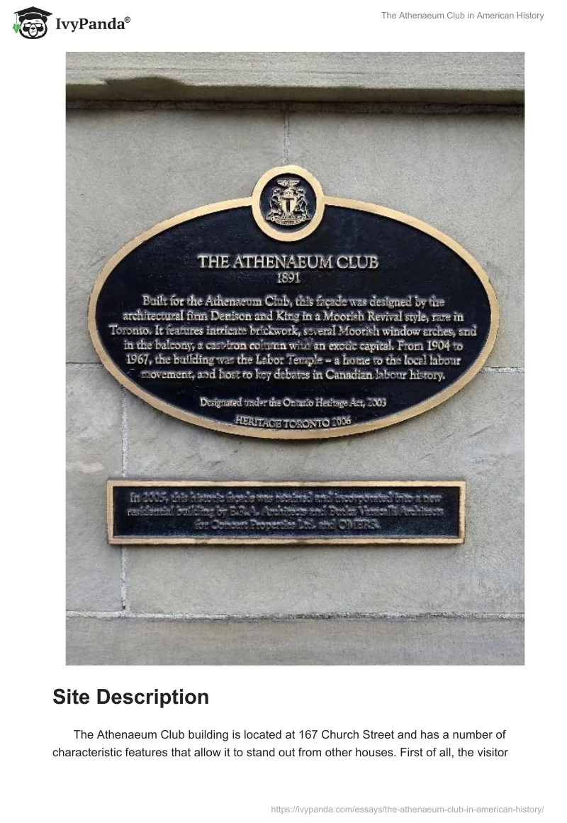 The Athenaeum Club in American History. Page 3