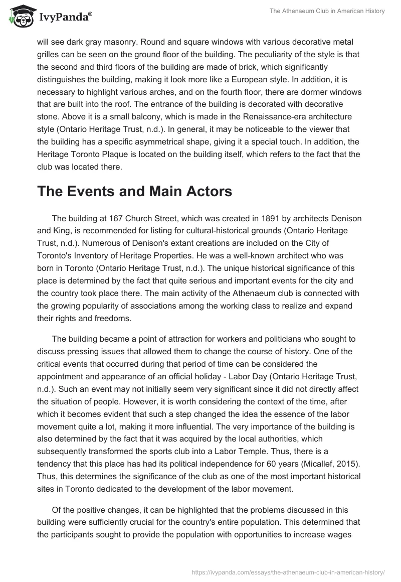 The Athenaeum Club in American History. Page 4